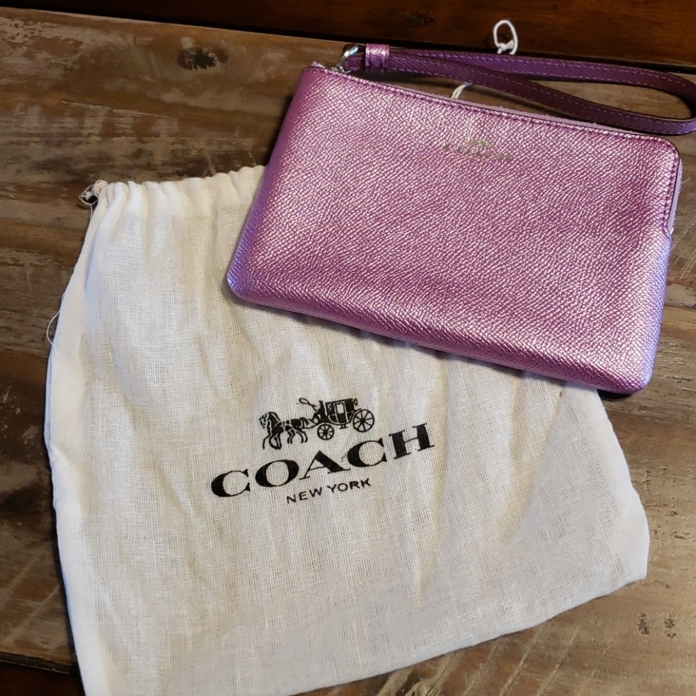 Coach wristlet with protective bag